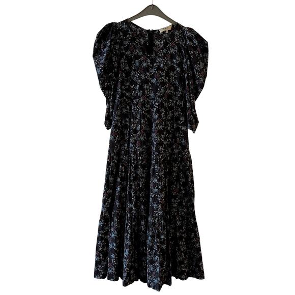 Sea New York Tilly tiered floral-print cotton midi dress Size XS C4 - Picture 2 of 6